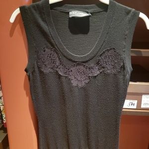 Dolce and Gabbana sleeveless knit top with lace